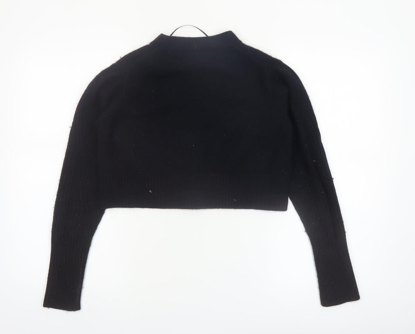 AllSaints Women's Black Wool Cashmere V-Neck Cardigan Size L