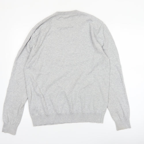 Jack Wills Men's Grey Cotton Crew Neck Pullover Jumper Size L