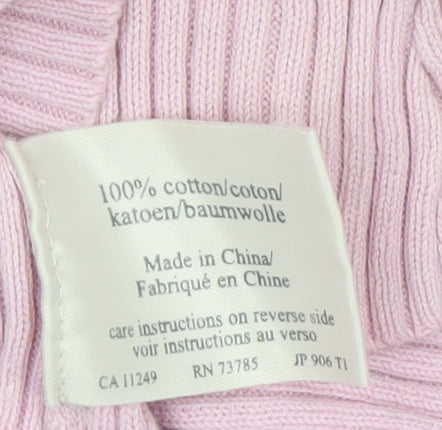Laura Ashley Women’s Pink Cotton V-Neck Knit Blouse XL