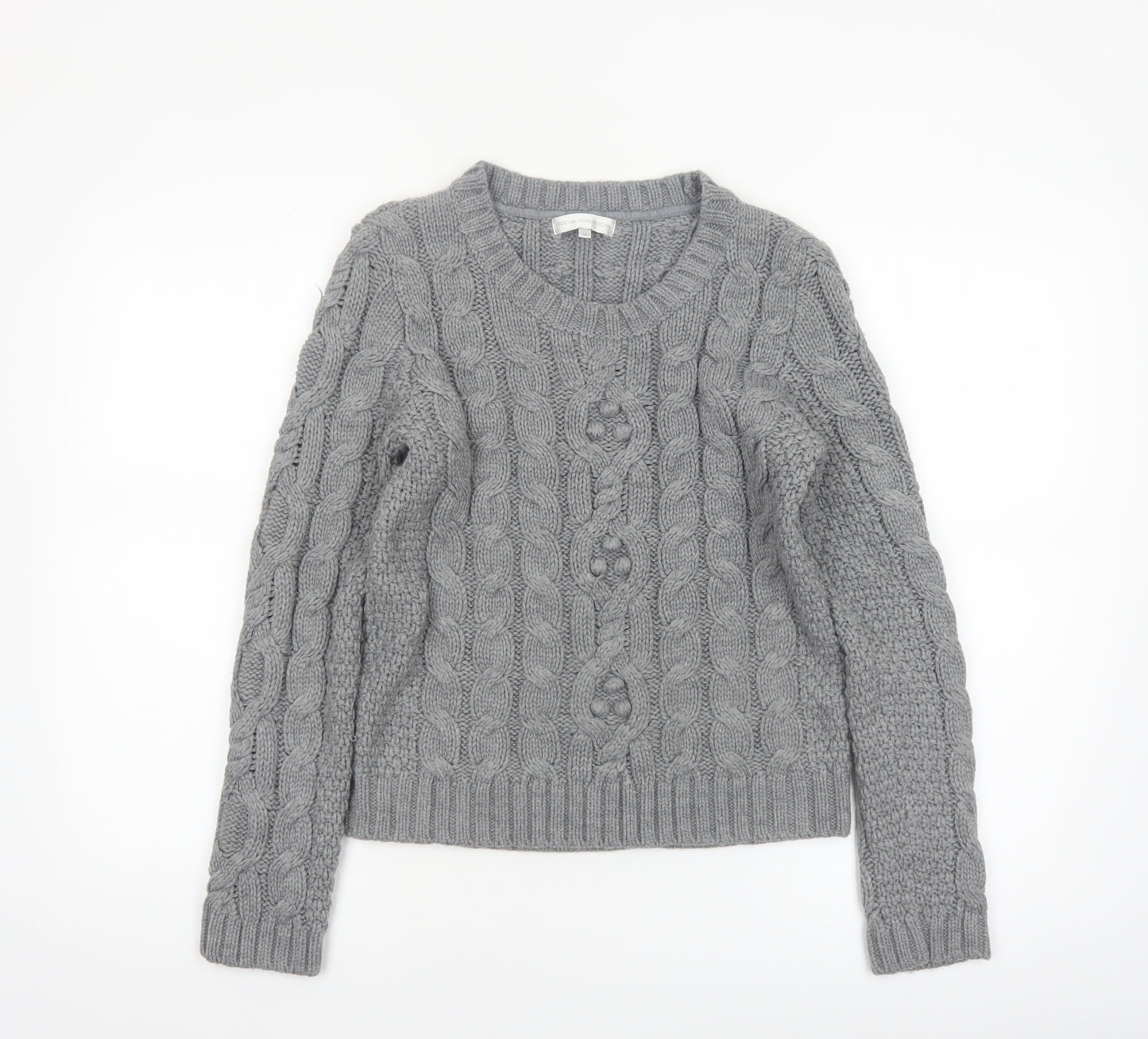 Rocha John Rocha Women’s Grey Cable Knit Jumper Size 10