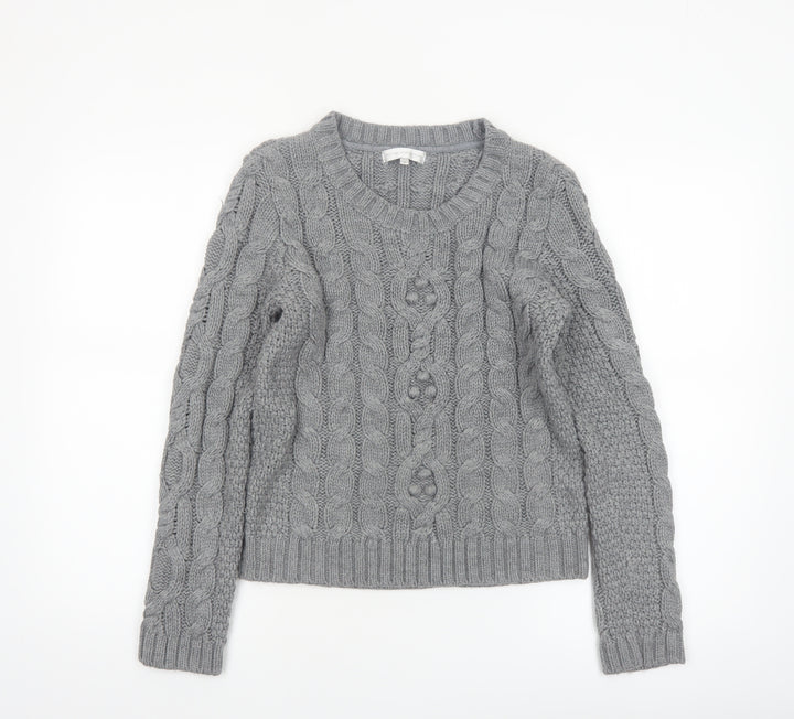 Rocha John Rocha Women’s Grey Cable Knit Jumper Size 10