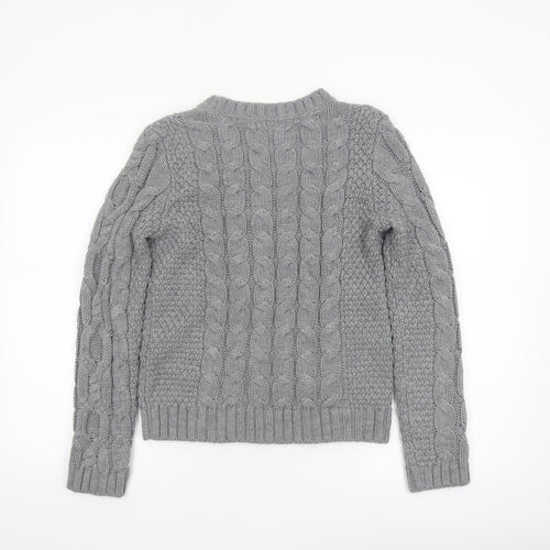 Rocha John Rocha Women’s Grey Cable Knit Jumper Size 10