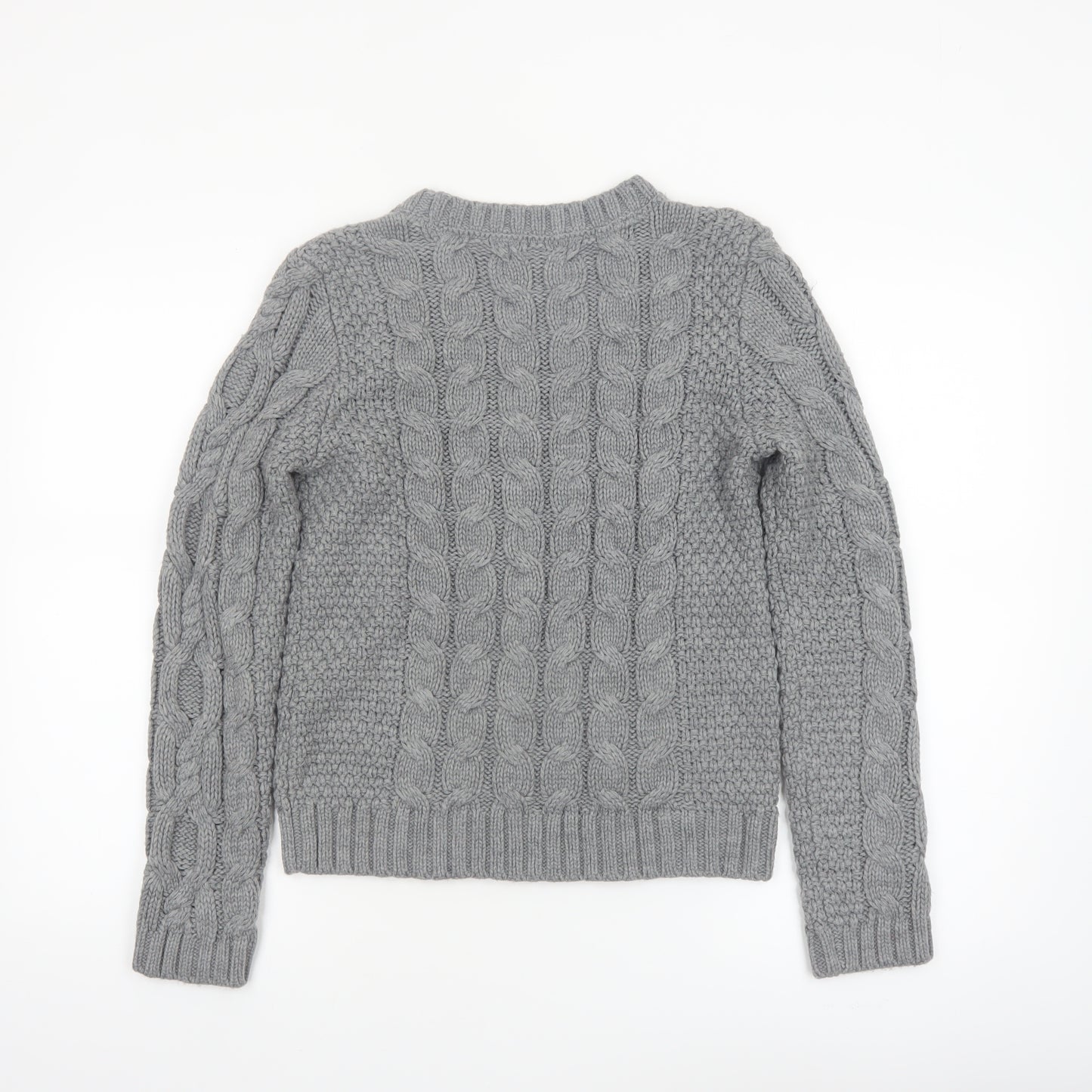 Rocha John Rocha Women’s Grey Cable Knit Jumper Size 10