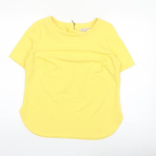Marks and Spencer Women’s Yellow Short Sleeve Zip Back Blouse Size 14