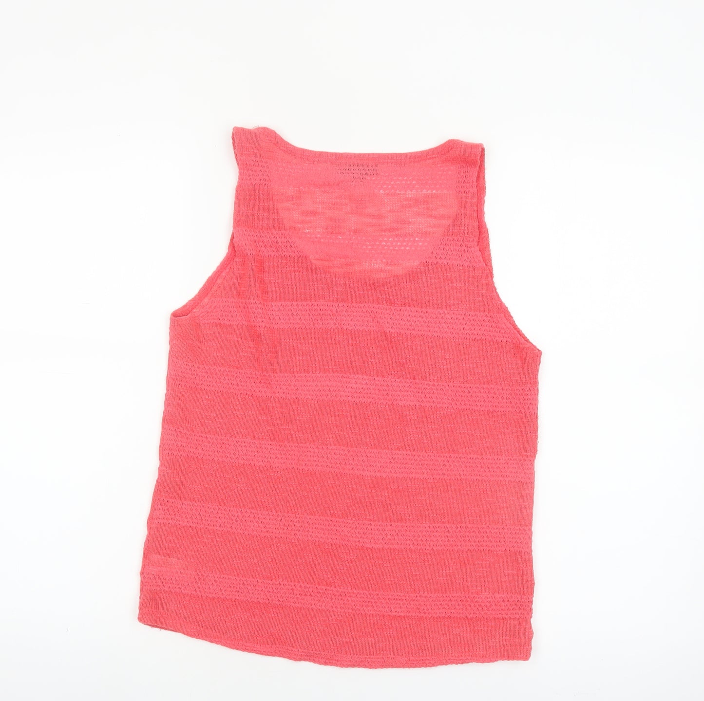 Topshop Women’s Pink Knit Sleeveless Tank Top Size 10
