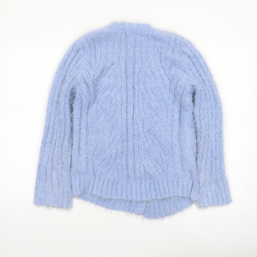 Marks and Spencer Women Blue S Chunky-Knit Button Cardigan