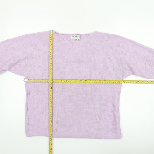 Collezione GA Women’s Purple Knit Boat Neck Pullover Jumper M/L
