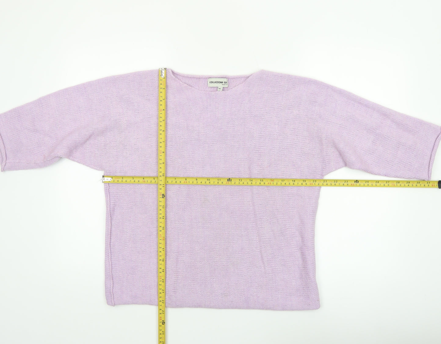 Collezione GA Women’s Purple Knit Boat Neck Pullover Jumper M/L