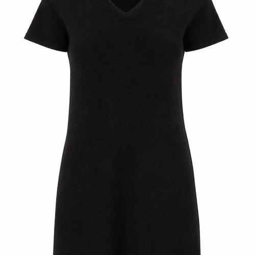 Laura Ashley Women’s Black Wool V-Neck Knee Length Bodycon Dress M