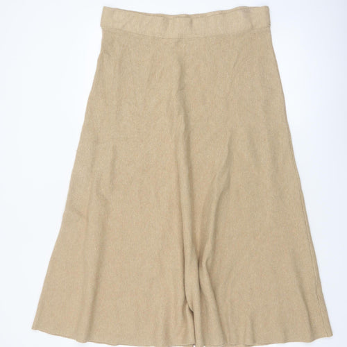 Marks and Spencer Women’s Beige A-Line Midi Knit Skirt Size 18