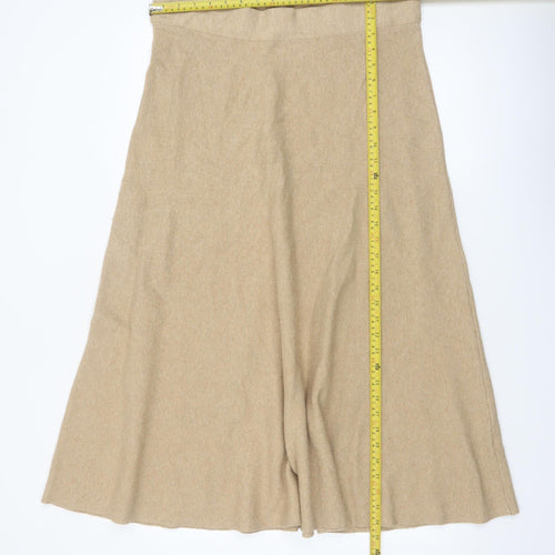 Marks and Spencer Women’s Beige A-Line Midi Knit Skirt Size 18