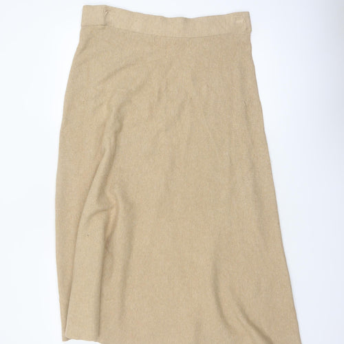 Marks and Spencer Women’s Beige A-Line Midi Knit Skirt Size 18