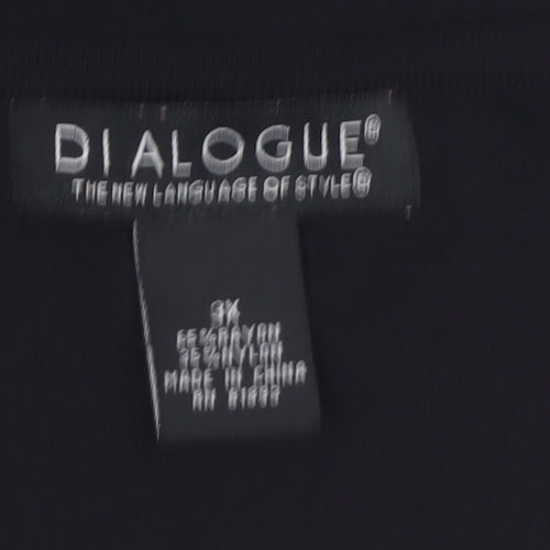 Dialogue Women's Black Plus Size 2X Sleeveless Stretch Tank Top