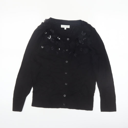 Rocha John Rocha Women’s Black Beaded Sequin Cardigan Size 10