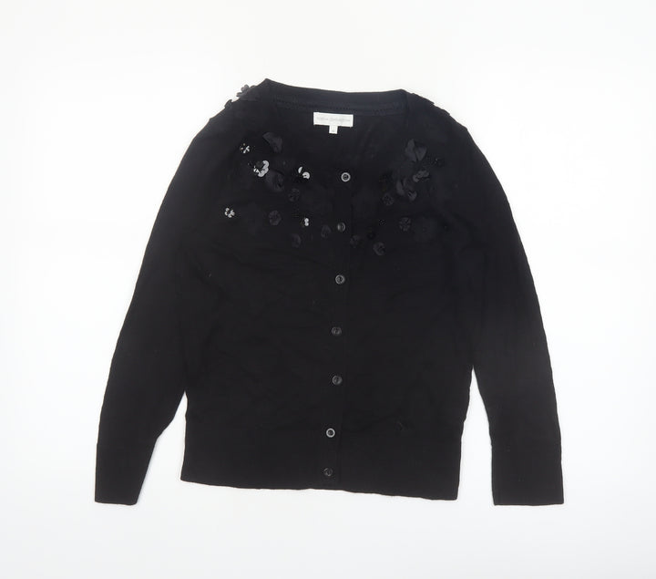 Rocha John Rocha Women’s Black Beaded Sequin Cardigan Size 10