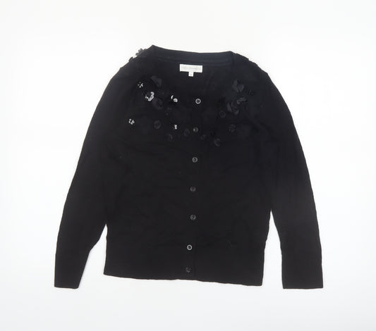 Rocha John Rocha Women’s Black Beaded Sequin Cardigan Size 10