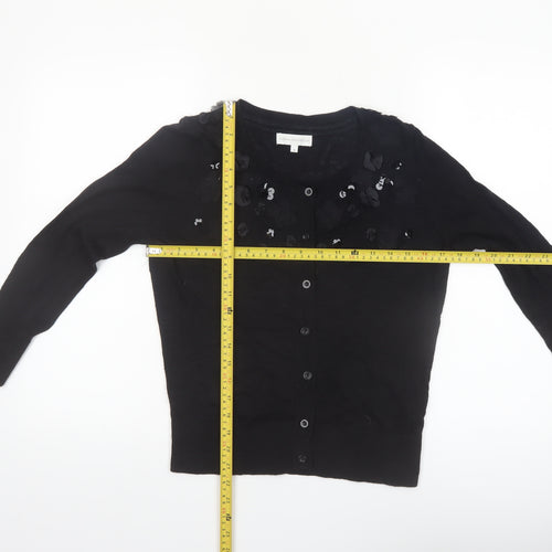 Rocha John Rocha Women’s Black Beaded Sequin Cardigan Size 10