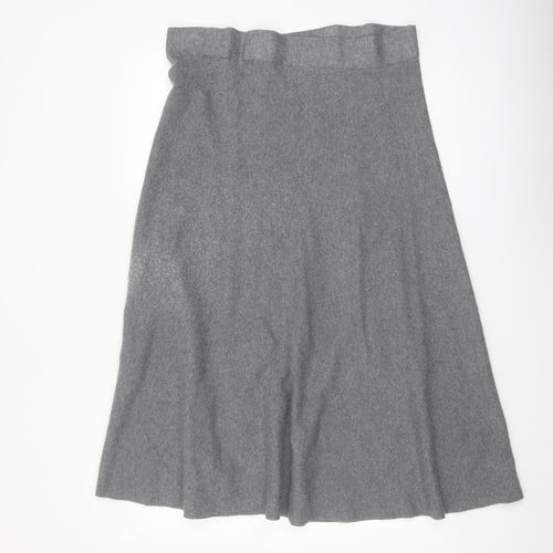 Marks and Spencer Women’s Grey A-Line Knit Midi Skirt Size 18