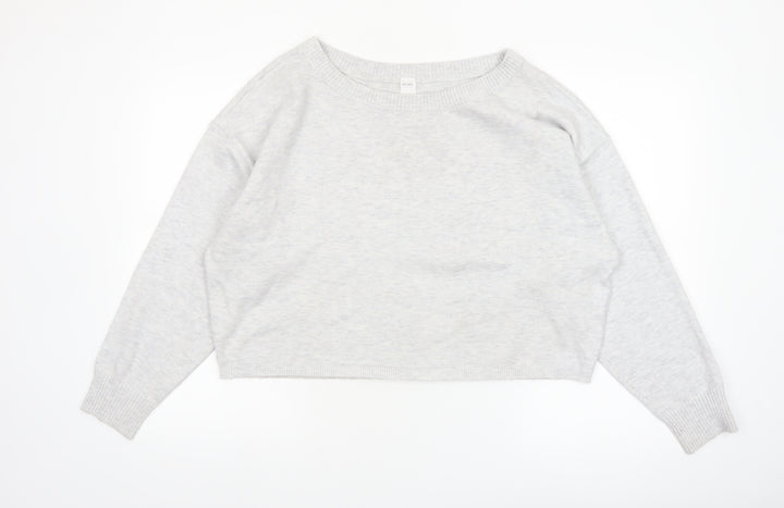 Gilly Hicks Women’s Grey Knit Crew Neck Pullover Jumper Medium