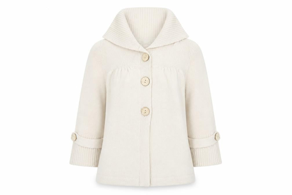 Marks and Spencer Women’s Beige Collared Cardigan UK 12 Knit