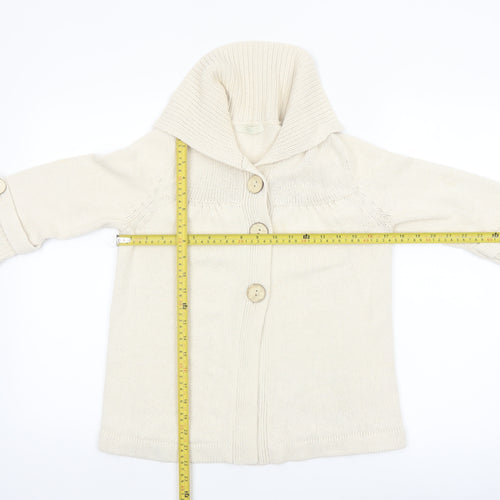 Marks and Spencer Women’s Beige Collared Cardigan UK 12 Knit