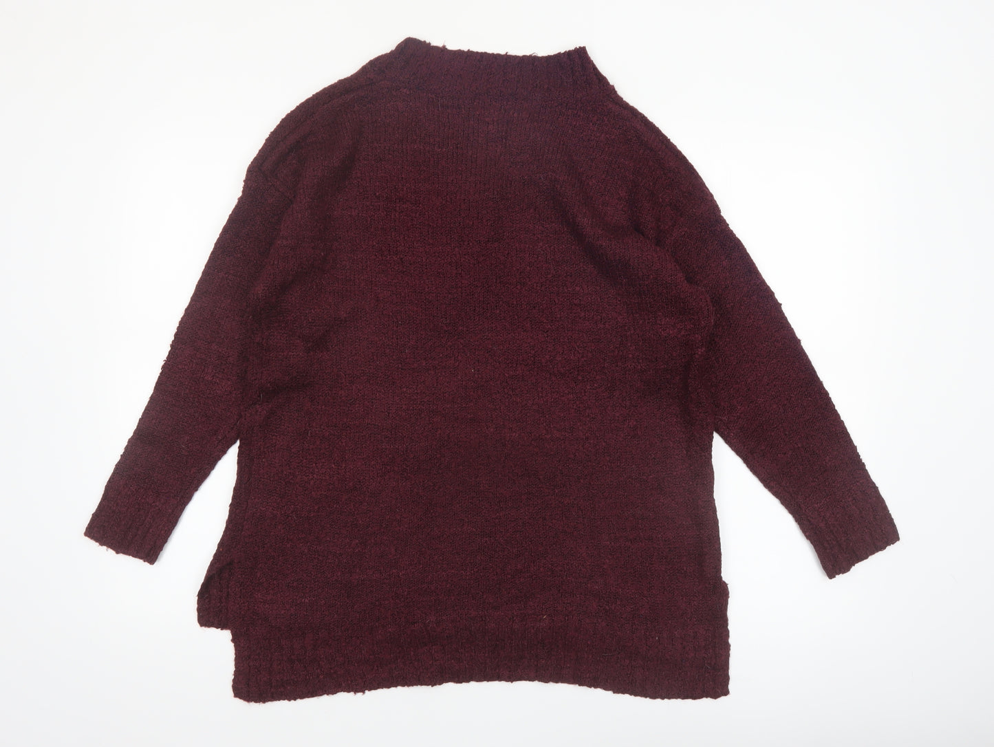 Cashel Womens Red V-Neck Knit Pullover Jumper Size S