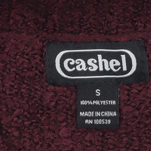 Cashel Womens Red V-Neck Knit Pullover Jumper Size S