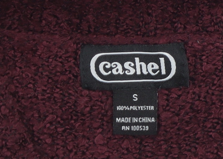Cashel Womens Red V-Neck Knit Pullover Jumper Size S