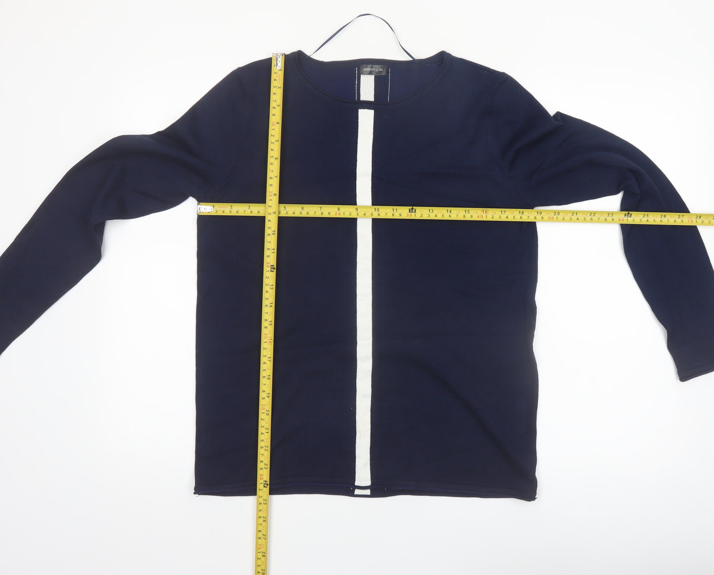 Barbara Lebek Women’s Blue Knit Pullover Jumper Size 12