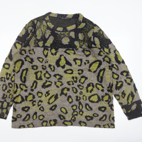 Betty Barclay Women's Multicoloured Leopard Knit Jumper Size 18