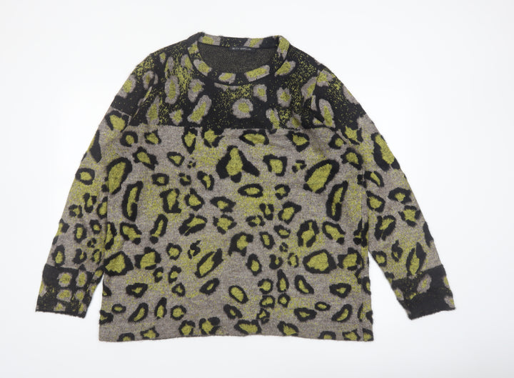 Betty Barclay Women's Multicoloured Leopard Knit Jumper Size 18