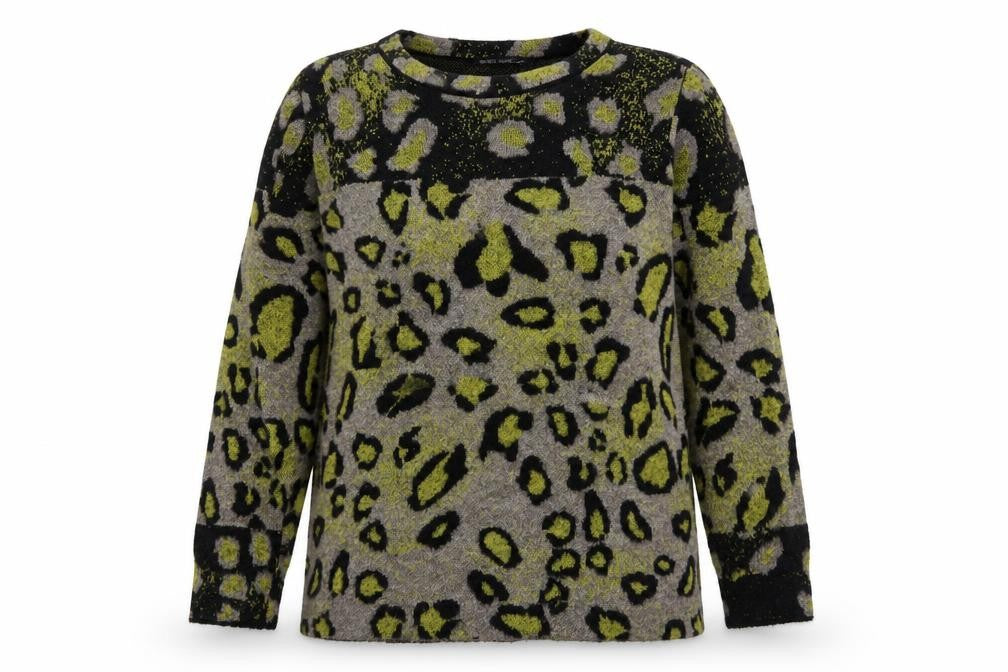 Front view of Betty Barclay Women's Multicoloured Leopard Knit Jumper, size 18