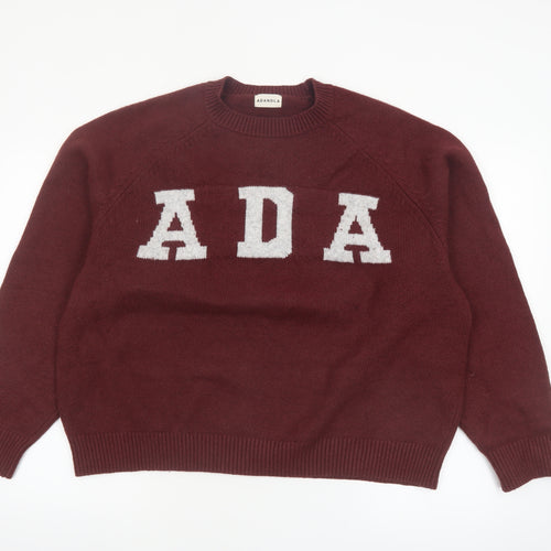 Adanola Womens Red S Crew Neck Pullover Jumper