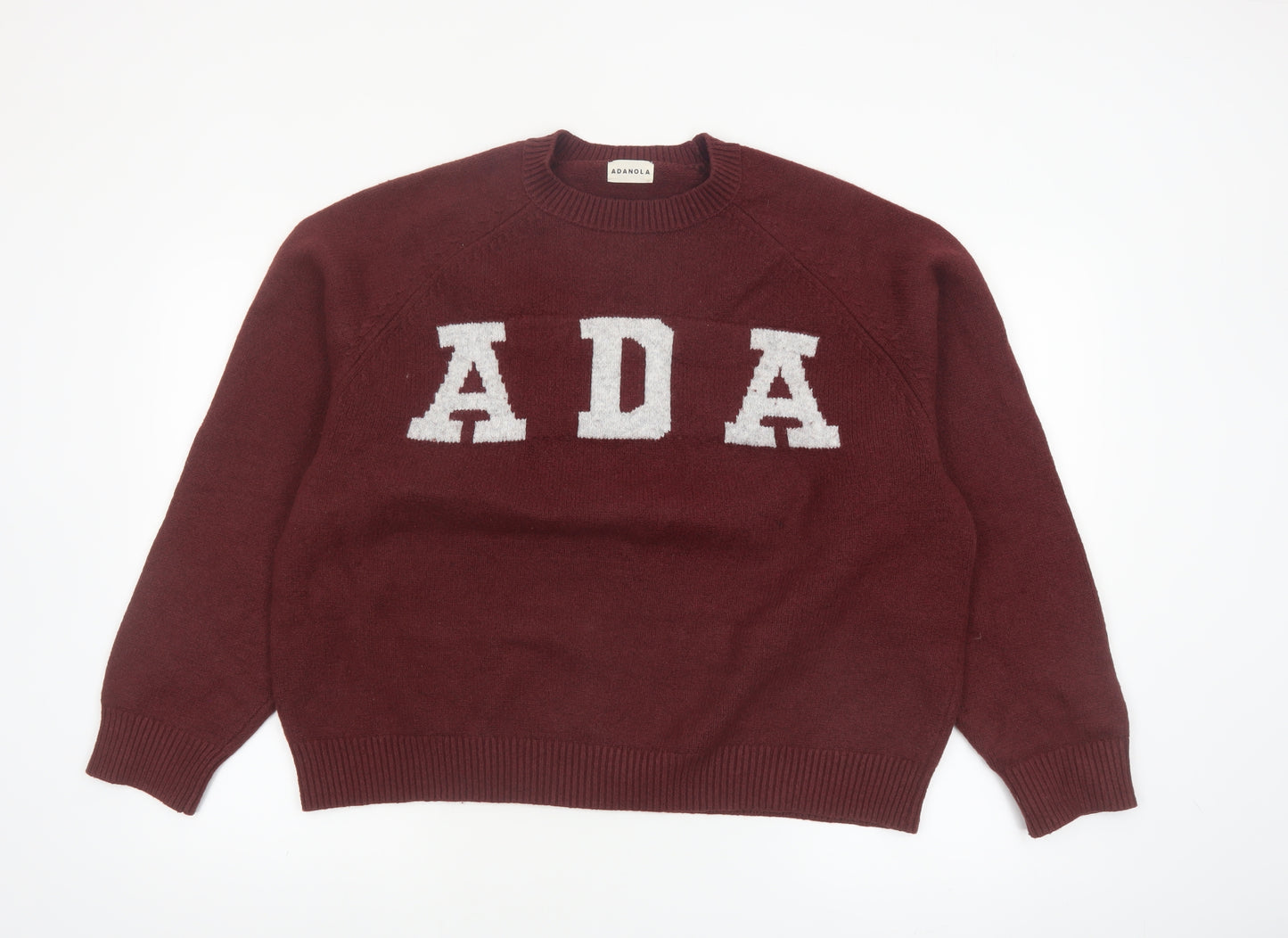 Adanola Womens Red S Crew Neck Pullover Jumper