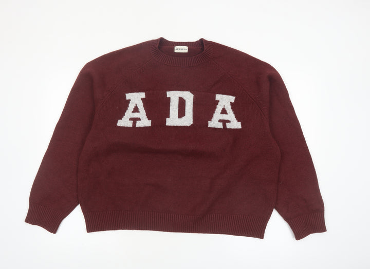 Adanola Womens Red S Crew Neck Pullover Jumper
