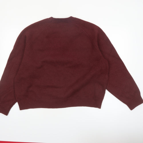 Adanola Womens Red S Crew Neck Pullover Jumper