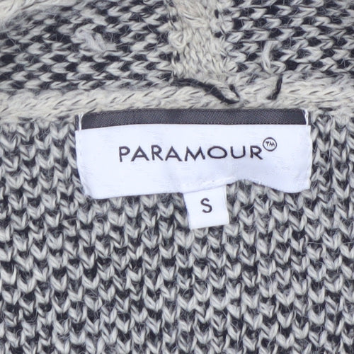 Paramour Women's Grey Cardigan Knit Long Sleeve Open Front S