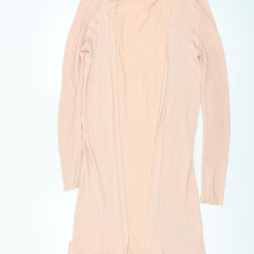 Oasis Women Pink Lightweight Longline Viscose Cardigan M