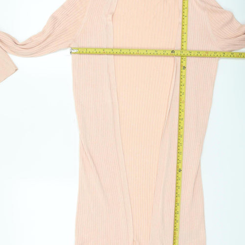 Oasis Women Pink Lightweight Longline Viscose Cardigan M
