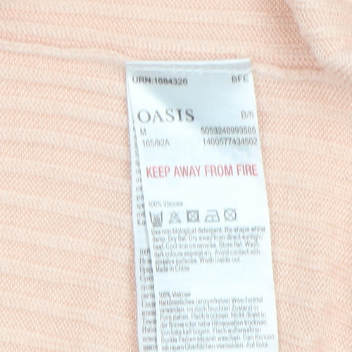 Oasis Women Pink Lightweight Longline Viscose Cardigan M