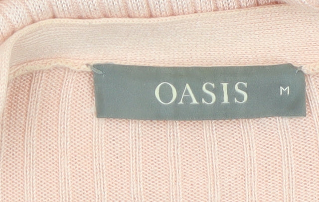 Oasis Women Pink Lightweight Longline Viscose Cardigan M