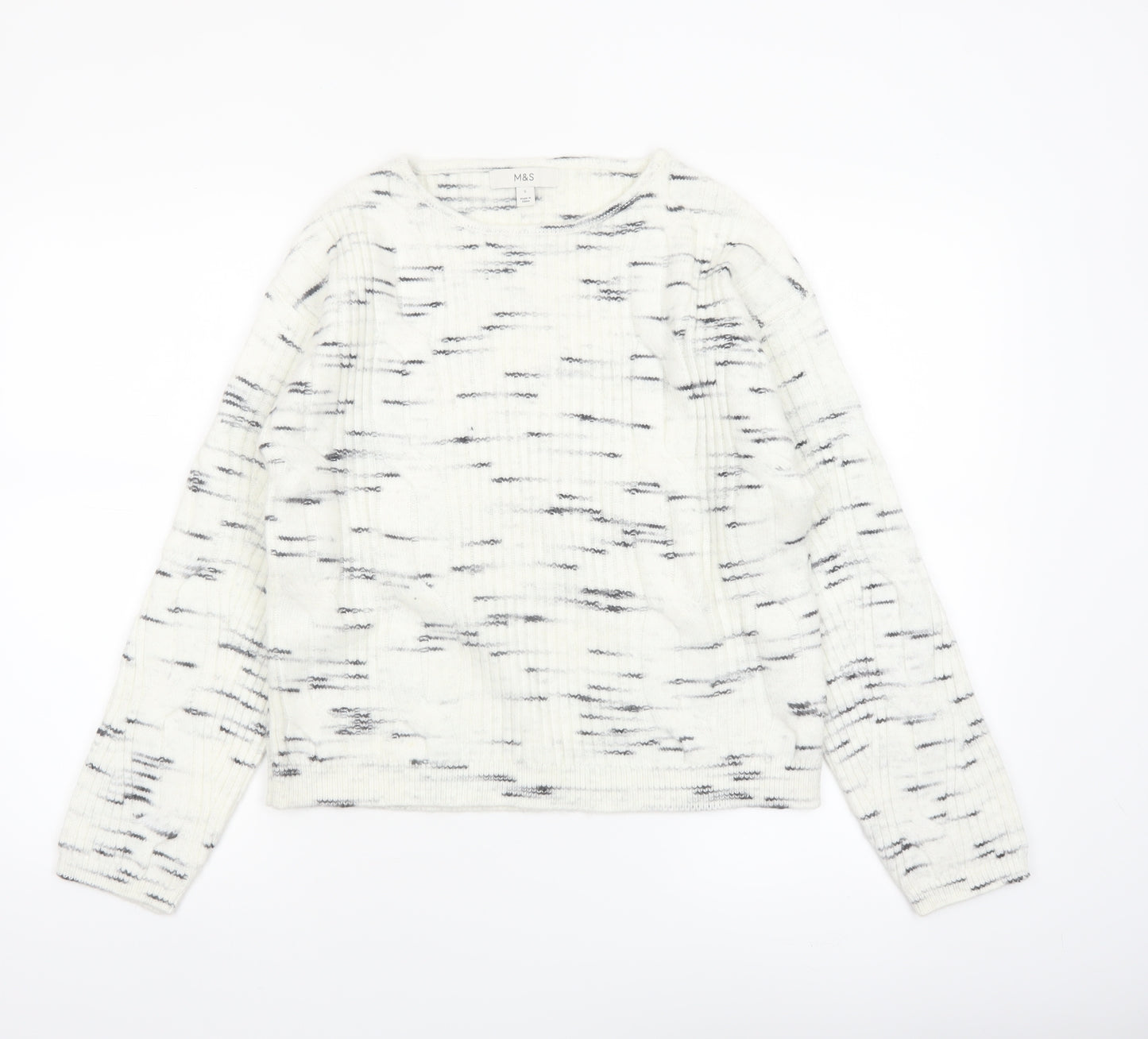 Marks and Spencer Women's Ivory Knit Pullover Jumper S