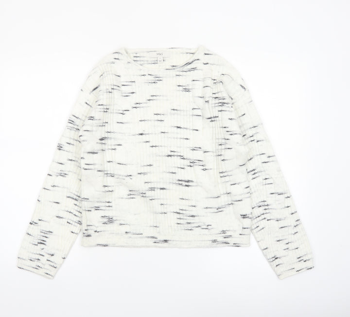 Marks and Spencer Women's Ivory Knit Pullover Jumper S