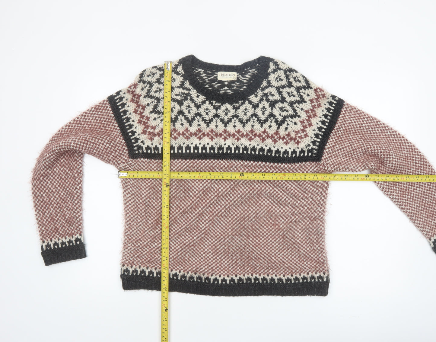 Marks and Spencer Women Multicoloured Fair Isle Knit Jumper Size 14