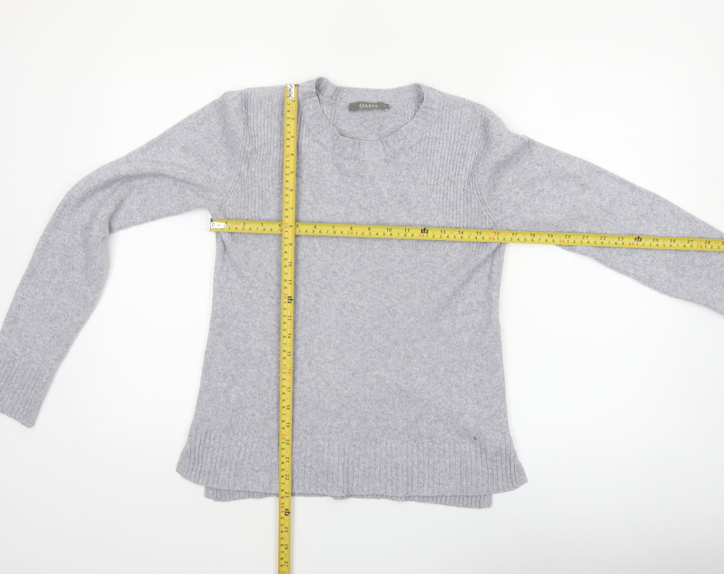 Oasis Women’s Grey Crew Neck Knit Jumper Size S