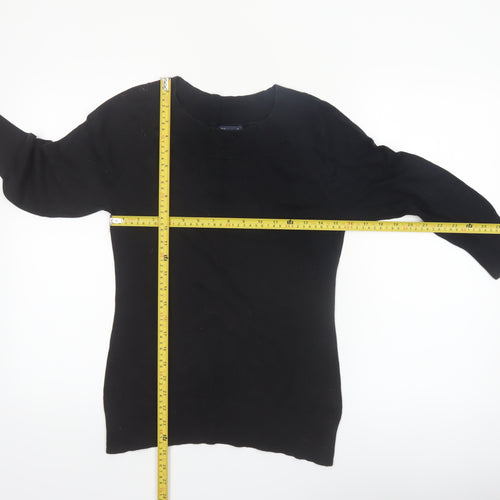Gap Women’s Black Cotton Crew Neck Long Sleeve Jumper M