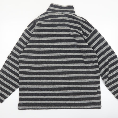 Hope & Glory Women’s Grey Striped Wool Blend Pullover Jumper Size 10