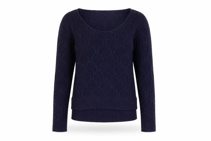Gap Womens Blue Cable-Knit Cotton Jumper Size 12 Long Sleeve