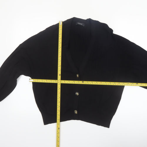Marks and Spencer Women's Black XL V-Neck Button Knit Cardigan