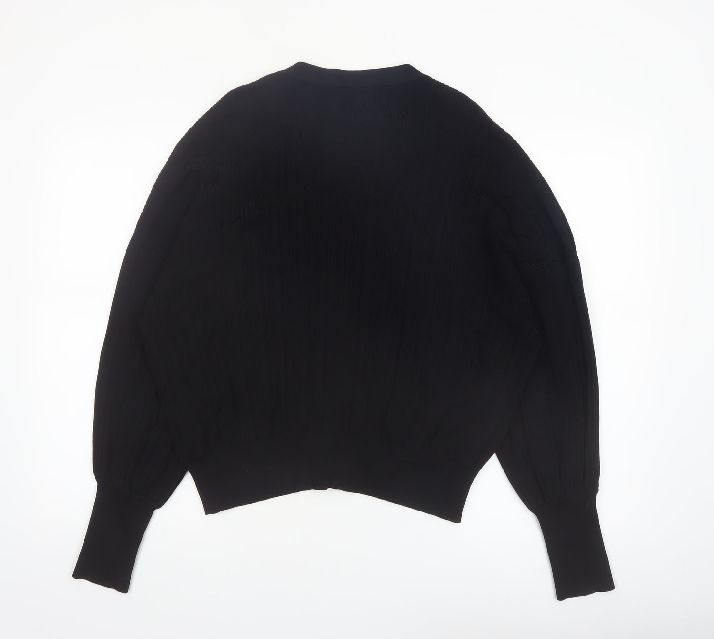 Marks and Spencer Women's Black XL V-Neck Button Knit Cardigan